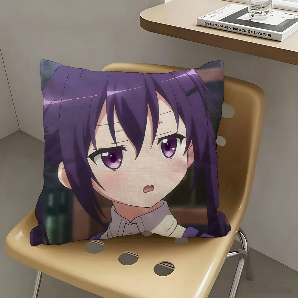1pc Rize Tedeza Anime Characters Pillow Case Fashion Square Pillowcase Bedroom Sofa Room Ins Decoration Leisure