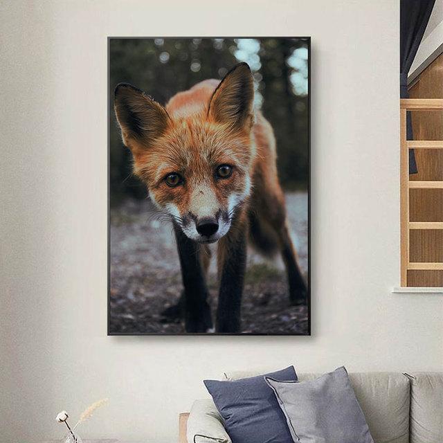 Images de renard modernes, peinture sur toile d'animaux, affiches et imprimés de renard mignon pour chambre d'enfants, salon, décoration de maison, Art mural Cuadros