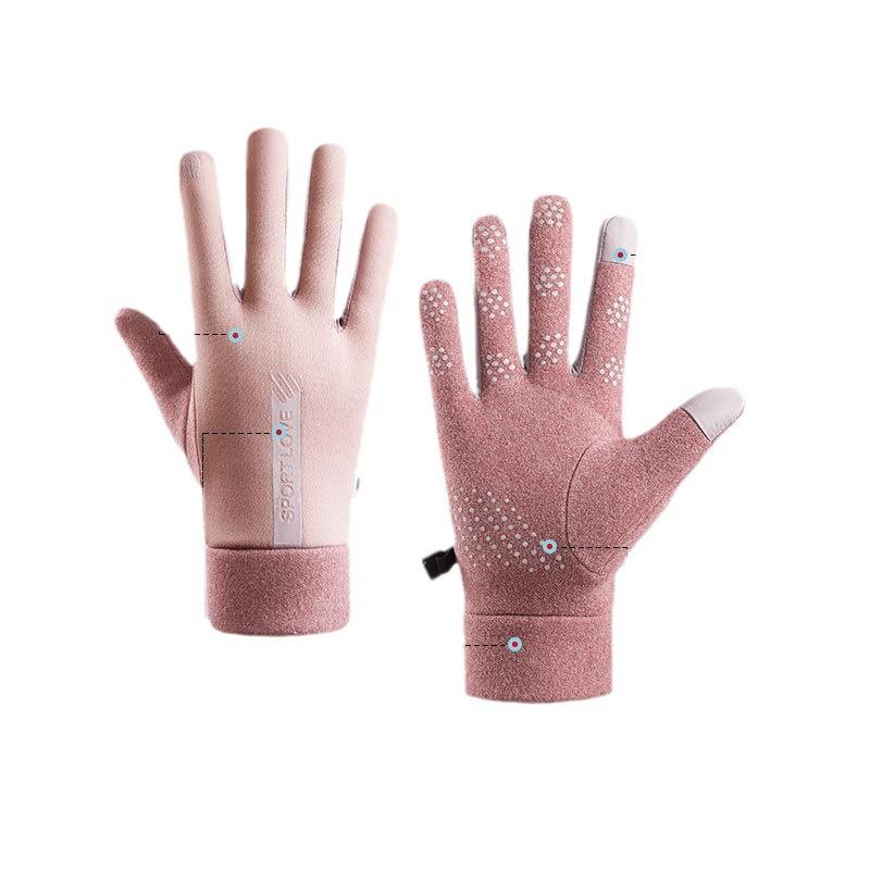 Autumn and Winter New Windproof Thickened Warm Gloves