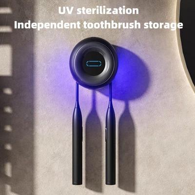 Intelligenter elektrischer UV-Zahnbürstenhalter für Paare, UV-Zahnbürstensterilisator, wiederaufladbare Badezimmer-Zahnbürstendesinfektionsbox