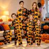 Family Matching Halloween Print Long Sleeve Top and Pants Pajama Set