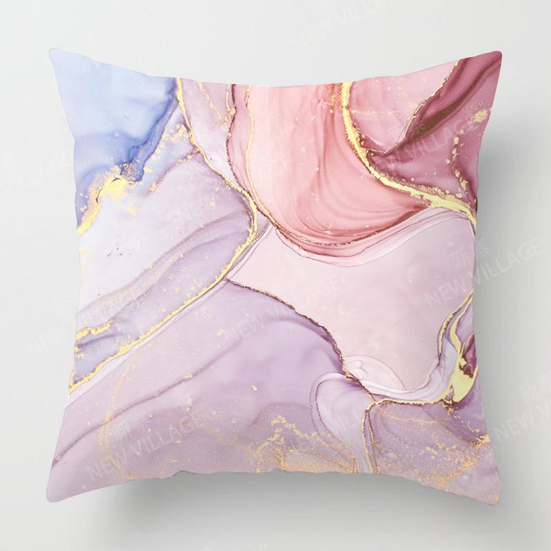Abstract Personality Design Pink Marble Cushion Cover Home Decor Throw Pillow Cover Living Room Sofa Decor