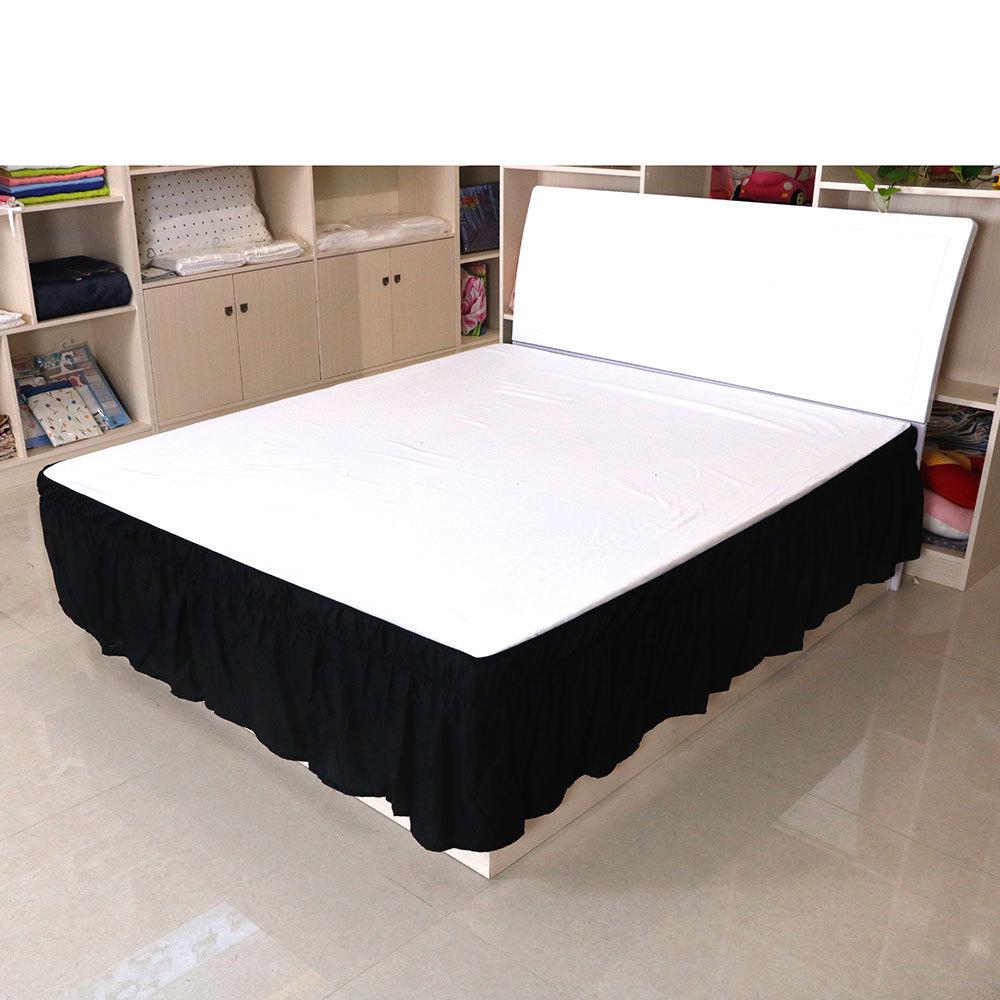 American Style Lace Bed Skirt Single Without Bed Surface King Twin Size Solid Color Elastic Band Bed Skirt  40cm Height Skirts
