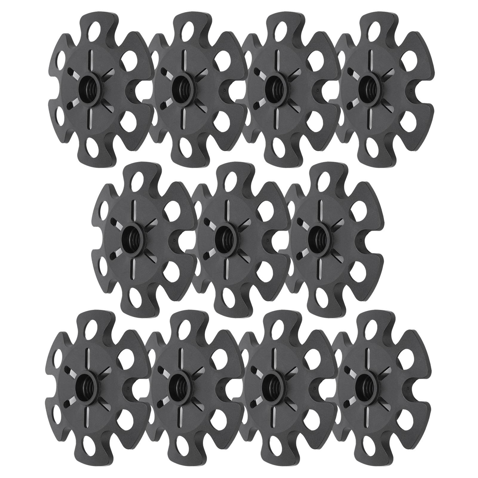 10pcs Alpenstock Hiking Poles Accessories Rubber 85mm Snow Support Mud Tray Black