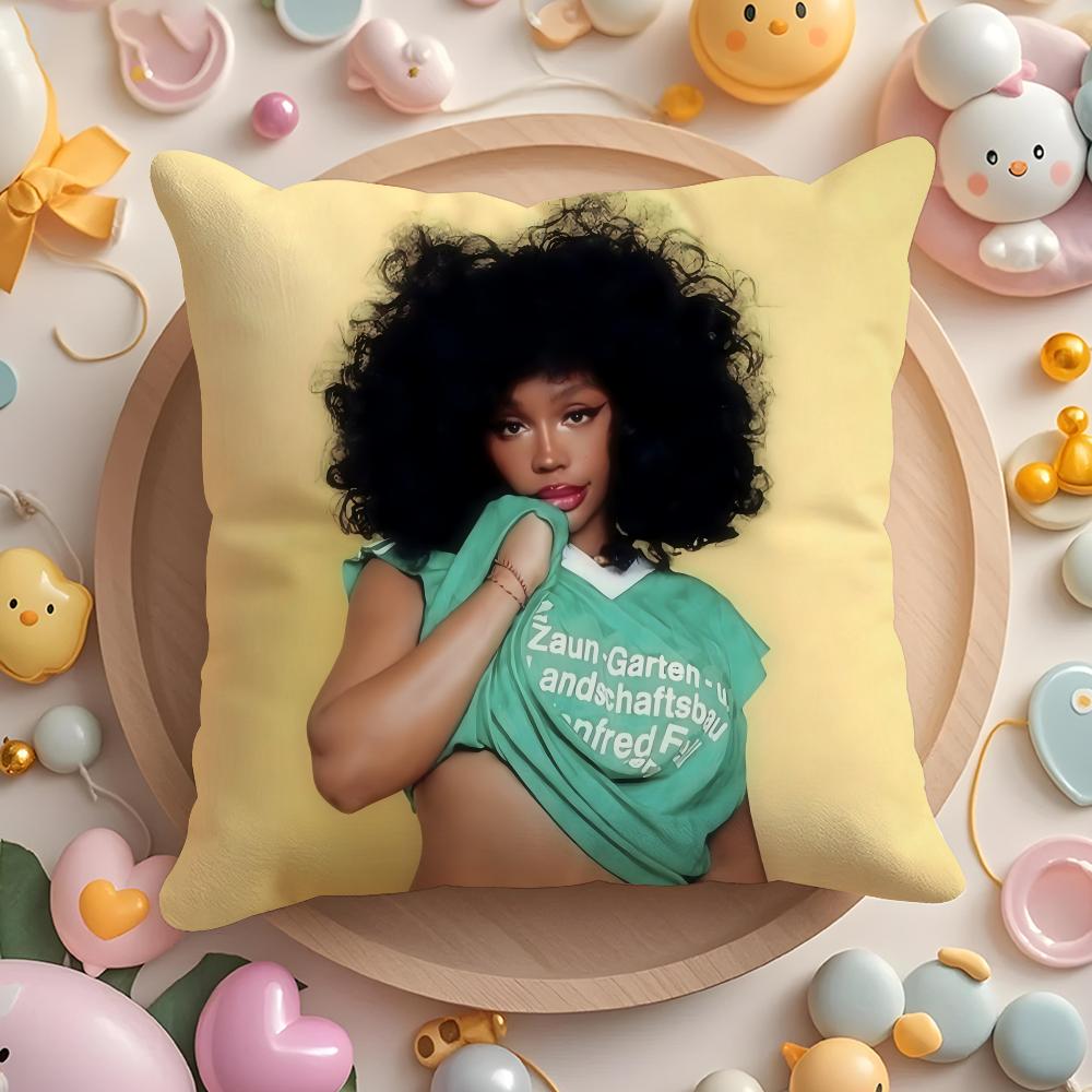 American Singer S-SZA Cushion Cover Home & Car Multi-Scene Pillow Cover - Reversible, Soft & Durable for Daily Use