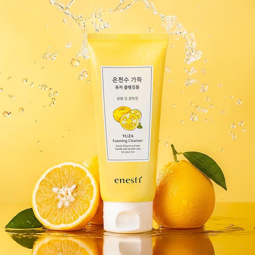 Enesty rengöringsskum med varm källvatten, uppfriskande citron, 140 ml, 3 förpackningar