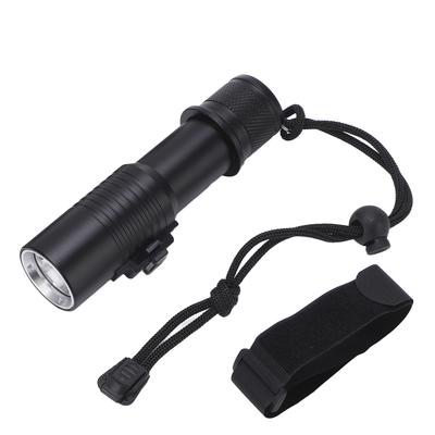 LED Diving Flashlight IPX7 Waterproof Magnetron Switch Hand Push Powerful Under Water Torch Light