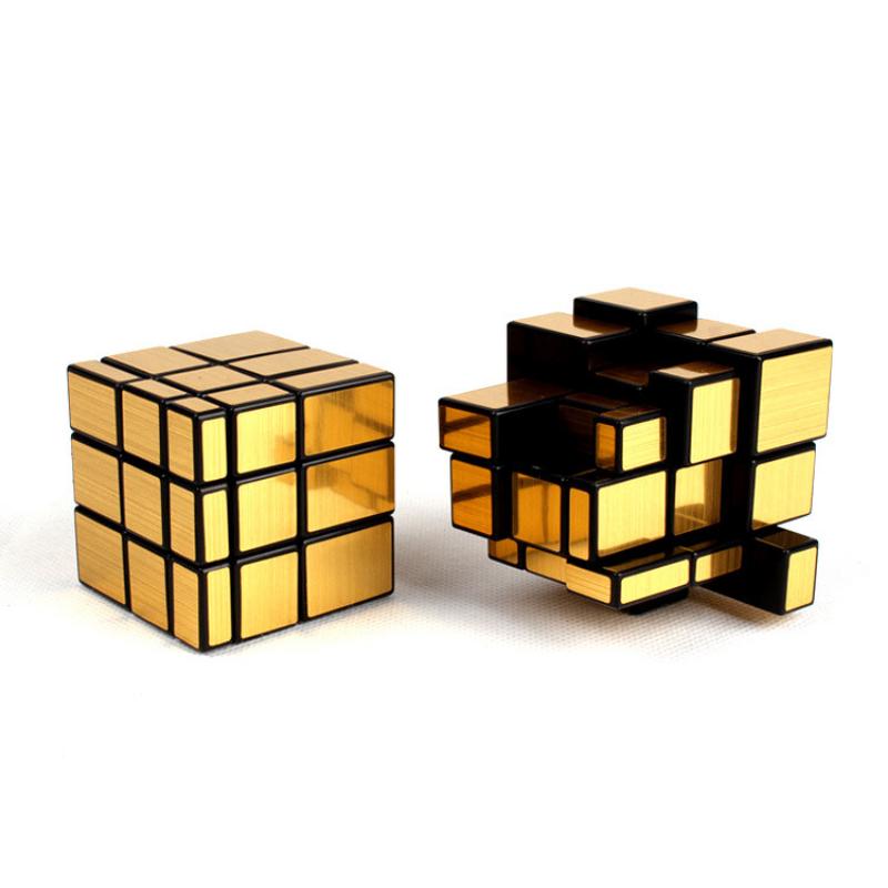 Mirror Cube 2x2 3x3 Gold and Silver Stress Relief Cube Special Shape Speed Cube Puzzle Toy Children's Puzzle Gift Toy