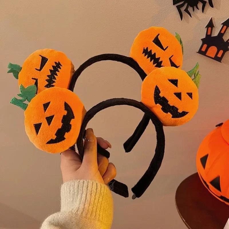 1-20PCS Halloween Funny Hair Bands Cos Pumpkin Headband Headwear Girl Prank Hair Clip Cute Elf Hair Clip Decoration