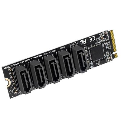M.2 M-Key PCI Express To SATA 3.0 Hard Disk Adapter Card JMB585 Chipset Support for OS/Windows /Linux Support PM Function
