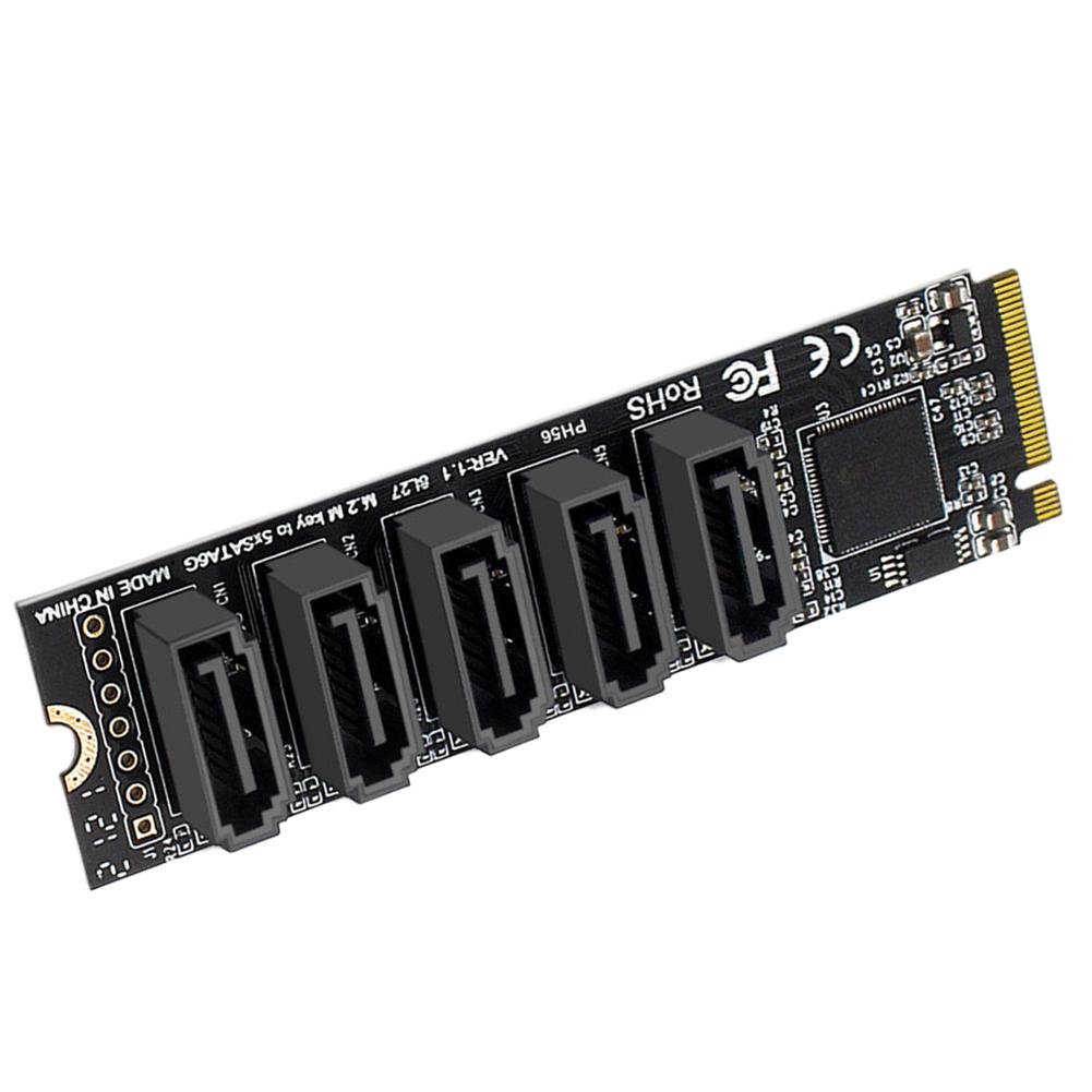 M.2 M-Key PCI Express To SATA 3.0 Expansion Card Adapter Support for  OS/Windows /Linux Converter Card Support PM Function