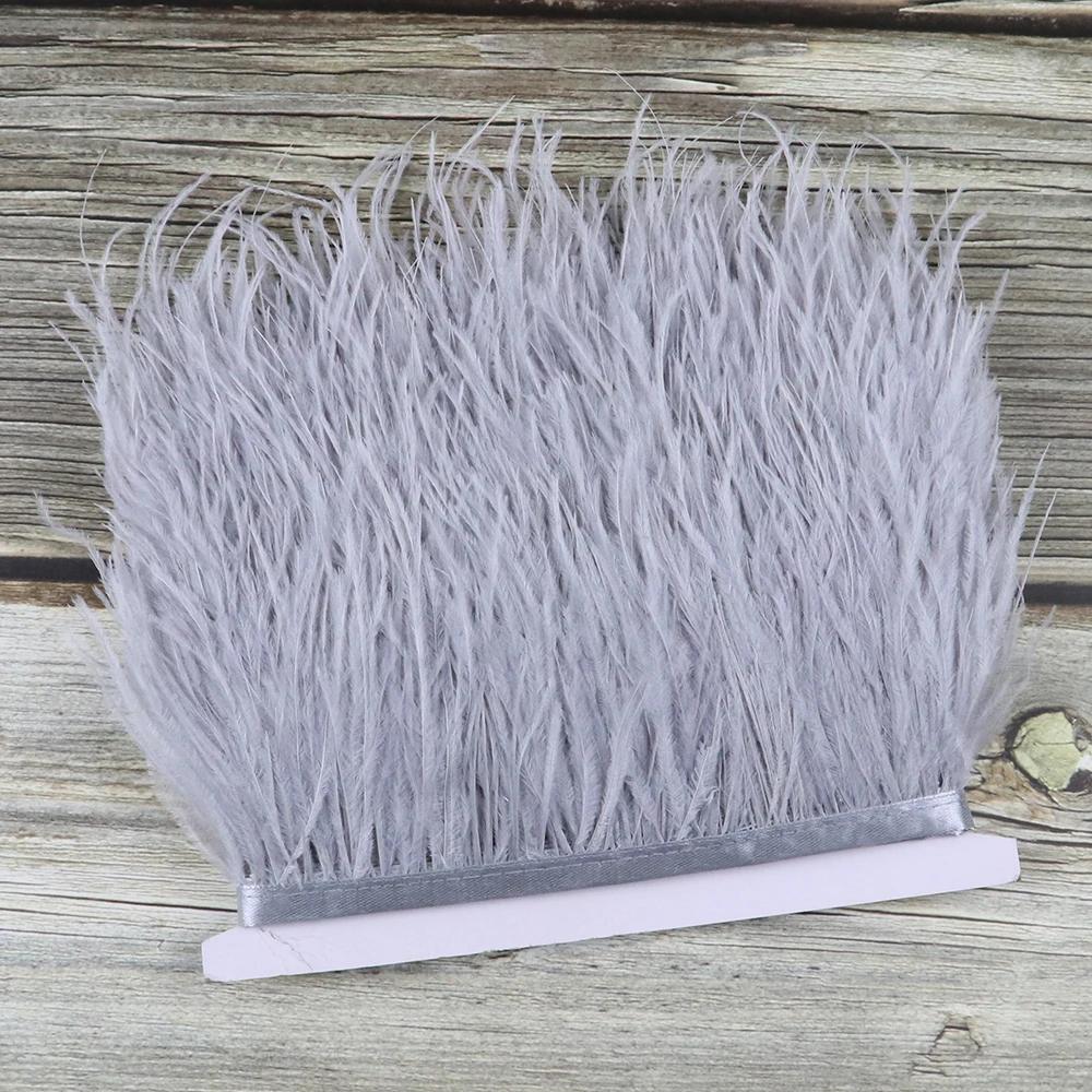 Feather10Meters 8-10cm Natural Ostrich Feather Trims for Needlework and Handicraft Plume Ribbon Fringe Skirt Decoration