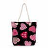 Multifunctional Valentine's Day Printed Thick Rope Shoulder Beach Bag Casual Large Capacity Handbag 0122