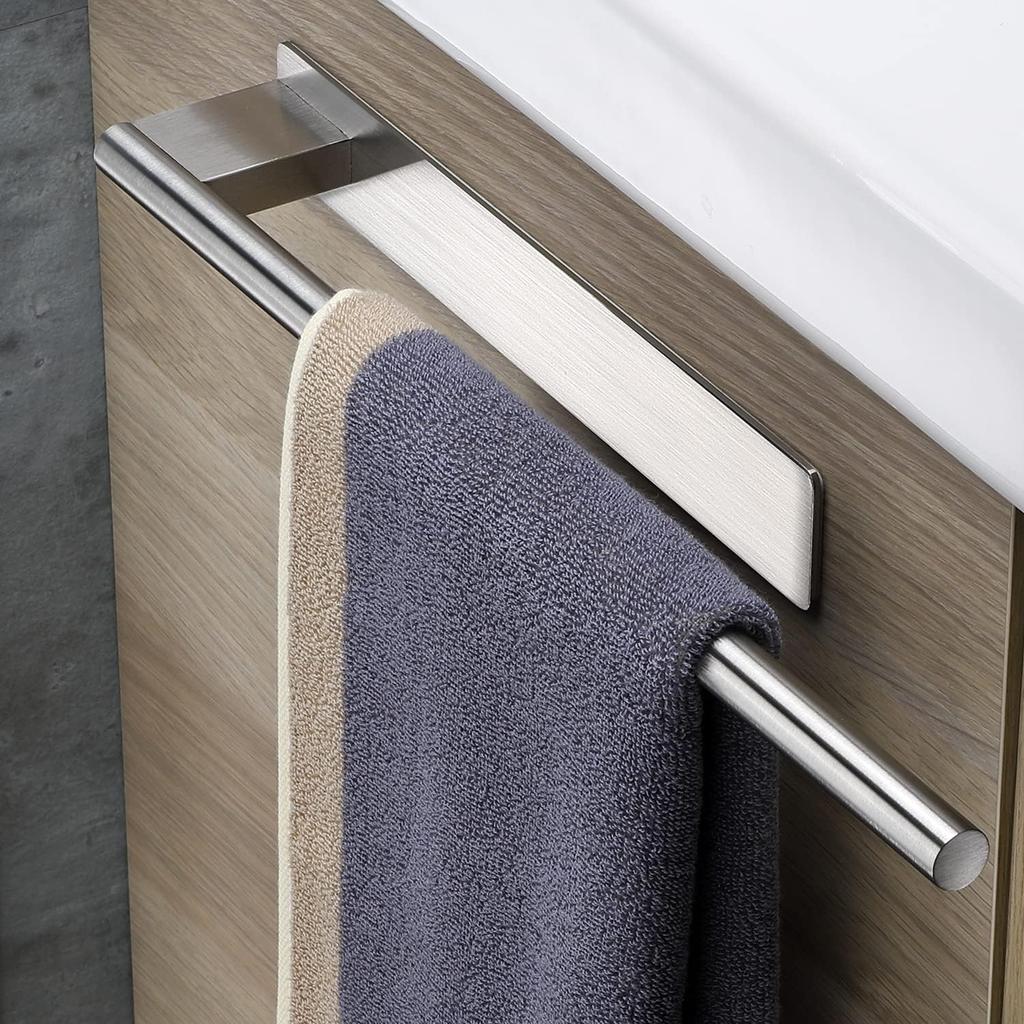 39cm Bathroom Towel Rail Without Drill Adhesive Towel Hanger Stainless Steel Wall-mounted Towel Holder for Bathroom Kitchen