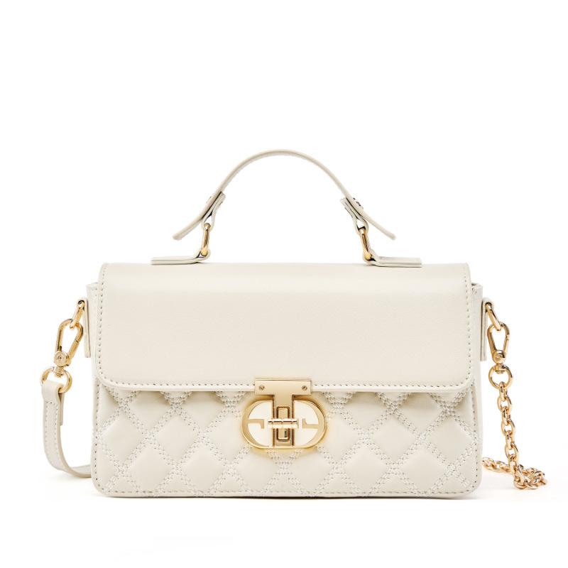 

Верхний слой коровьей кожи Niche Design Fashion Маленькая сумочка QSL2732 белый