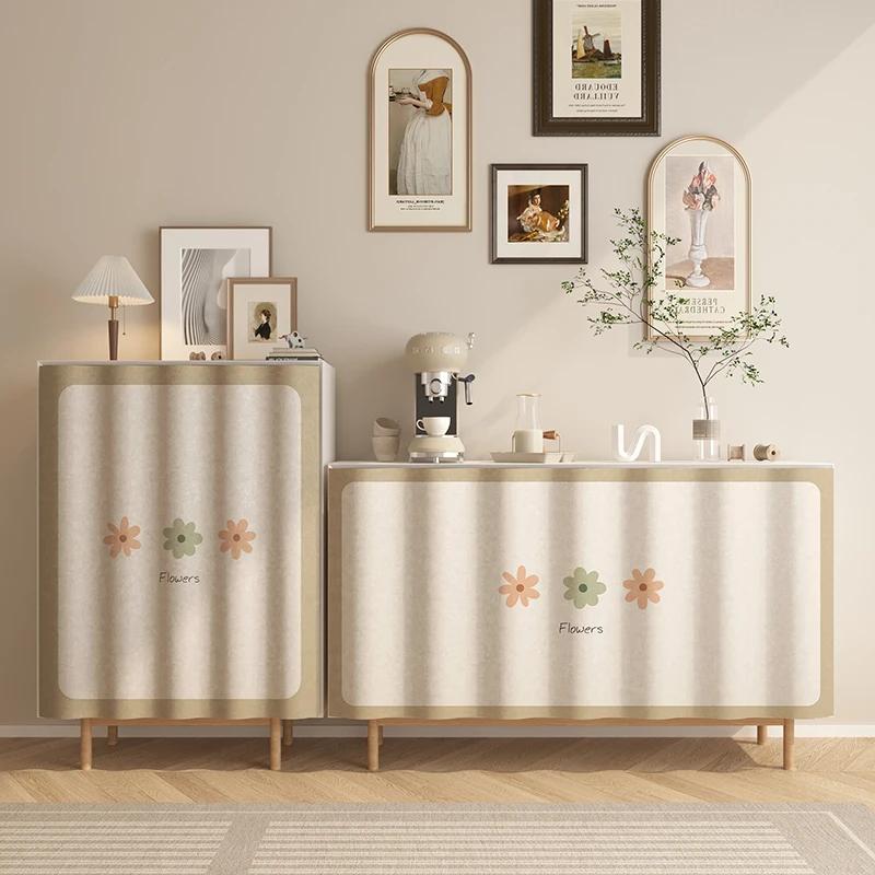 Self-adhesive Cabinet Curtain Dustproof Half-Curtain Kitchen Short Curtains Furniture Dustproof Short Curtains Home Shelf Cover