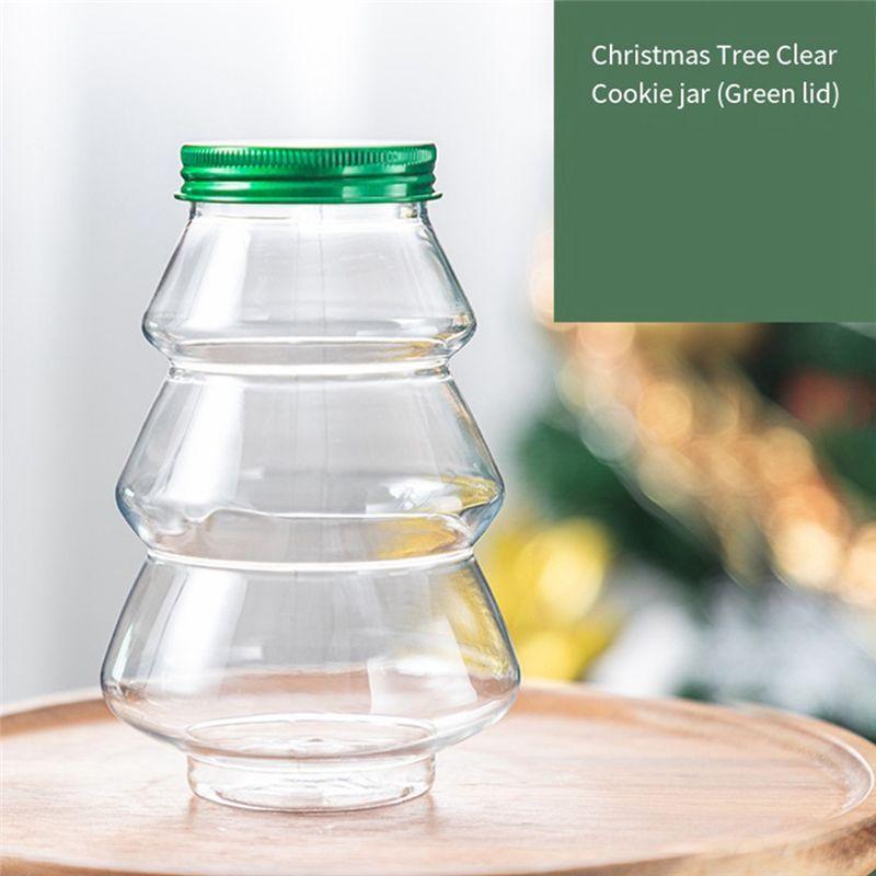 M-Modern-Christmas Tree Candy Jar Children's Gift DIY Gift Candy Biscuit Snack New Year Decoration Box