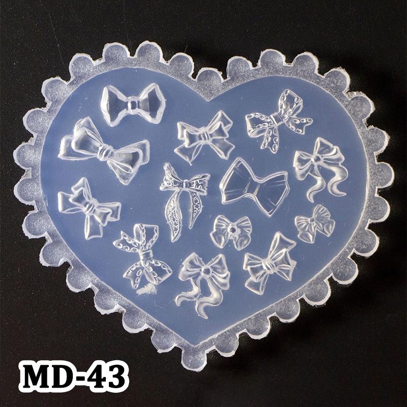 1 ks Silikonová forma na nehtové umění Stuha Mašle Tvar dárku 3D Šablony Šablony DIY Šperky Kawaii Doplňky Manikúra Dekorace Potřeby