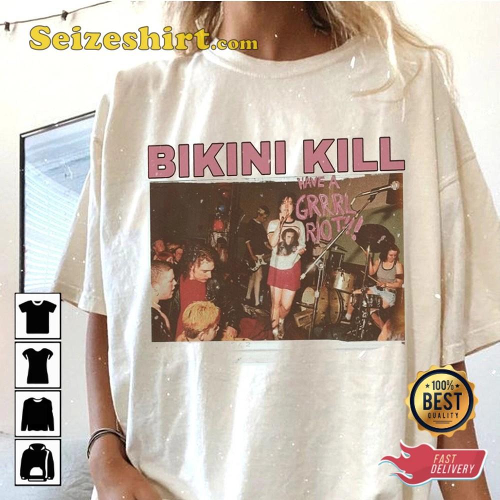

Bikini Kill Rock Band 90s Funny natural short sleeve tee Unisex T-Shirt XXL