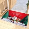 Christmas Carpet Mat Rug Snowman Santa Home Decoration Non-slip Festive Entryway Decor Floor with Reindeer Tree Banner Design