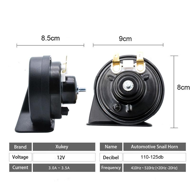 2 Stück/Set Schneckenhupen 12V 125dB Laute Autohupen 410/510Hz Hohe/Tiefe Tonhöhe Auto-Hupe Wasserdichte Hupe für Kia Rio UB YB 2011-2020