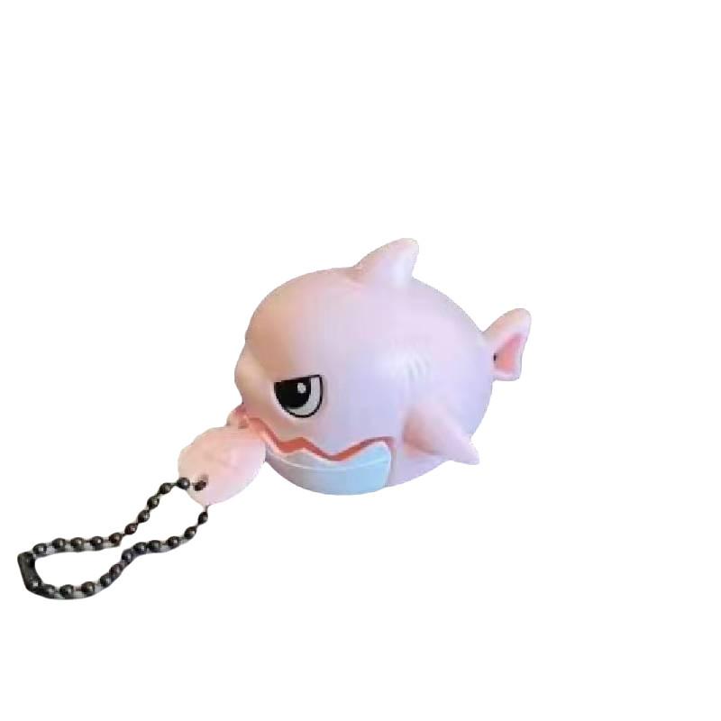 Adorable Shark Dinosaur Keychain Rope Toy Made From Durable Plastic Material For Kids