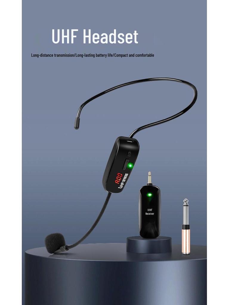 Wireless Microphone with Small Amplifier for Teacher's Headset & Trolley Speaker