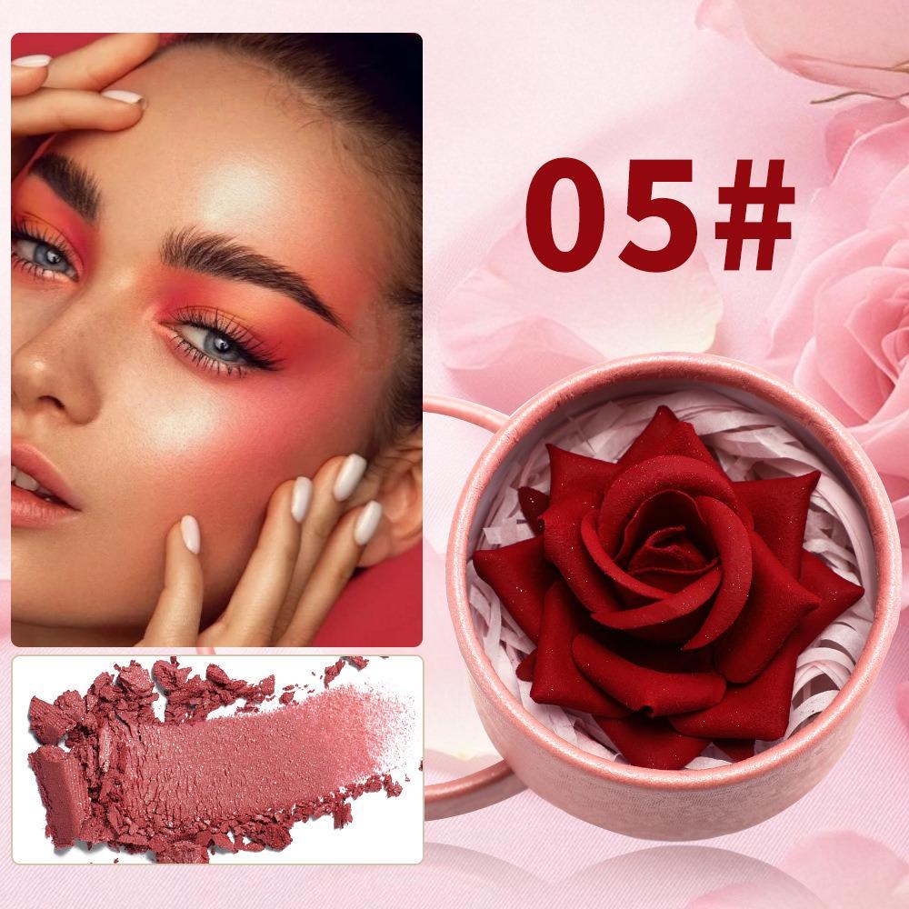 

Одноцветный 3D лепестковый цветок румяна хайлайтер перламутровый Highloss Face Brightening Outline Contour Rouge Shimmer Makeup Gift