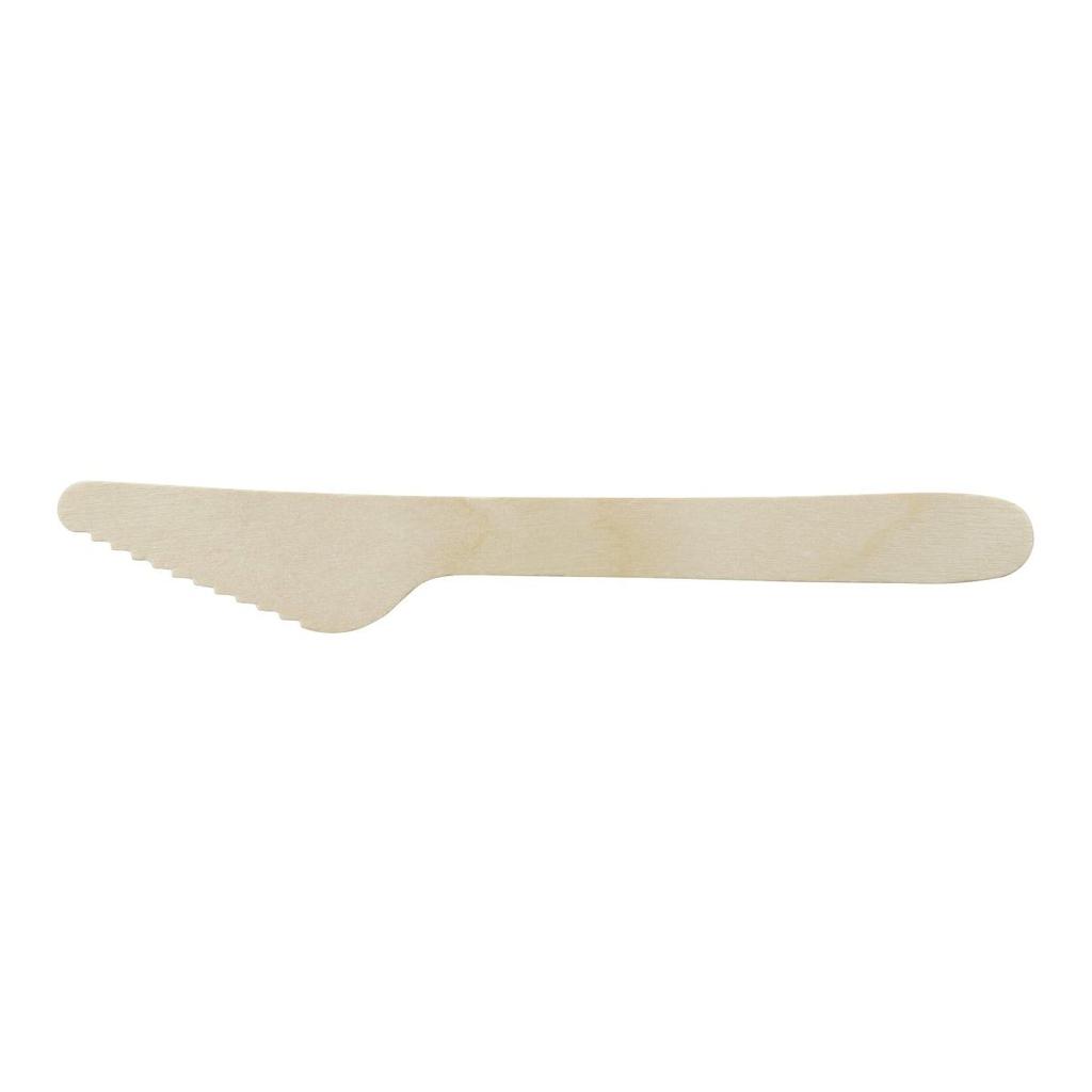 Pack of 30 Disposable Wooden Knives Fackelmann Move Ref. 31027