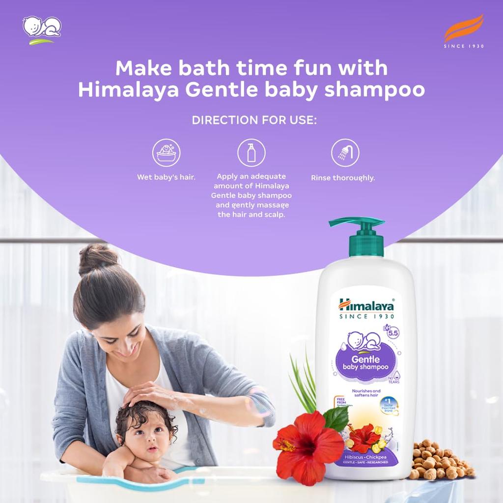 Himalaya Sanftes Babyshampoo 600ml Keine Tränen Formel Milde Reinigung Nährende Haarpflege Macht weich Stärkt und Schützt Zarte Kopfhaut