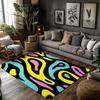 Boho Area Rug Abstract Pattern Modern Home Decor Fuzzy Floor Mat Living Room Bedroom Carpet Non Slip Washable Rugs
