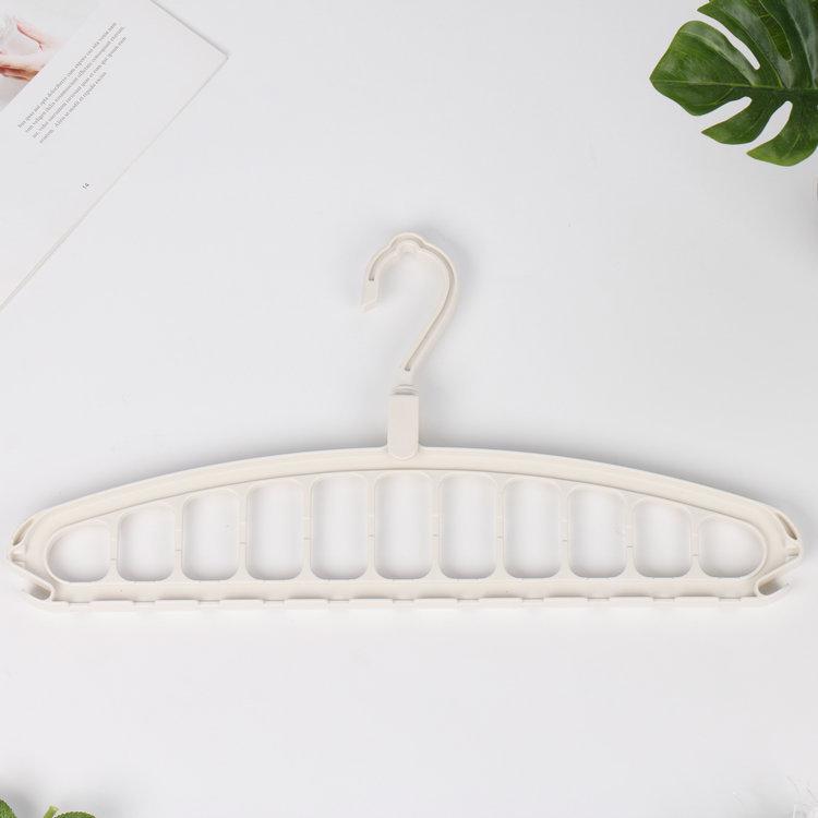 Black Multi-Hole Travel Hanger for Space-Saving Clothes Drying and Storage