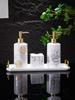 Ceramic Floral Soap Dispenser Golden Pump Lotion Bottle Bathroom Accessories Shampoo Shower Refill Bottle Bathroom Accessories
