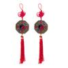 7cm Bagua Bagwa Mirror Chinese Knot Good Luck Blessing Home Hanging Decor X2