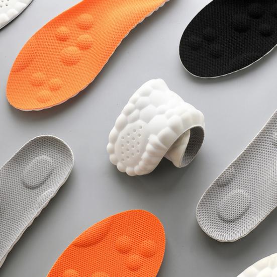 4D Cloud Comfort Insoles with Arch Support Shock-Absorbing Breathable Shoe Inserts for Men Women Non-Slip Anti-Odor Foot Protection Insoles for