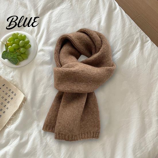 Cold Weather Scarf Neck Wrap Warm Women Color Thickened Knitting Solid Soft Thermal Casual Outfit