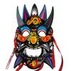 Blank Nuo Operas Mask with Pigment Drawing Brush Photo Ribbon Set DIY Unpainted Masquerade Mask Set Blank Paintable Mask