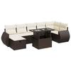 VidaXL Salon de jardin 8 pcs avec coussins marron résine tressée 3327913