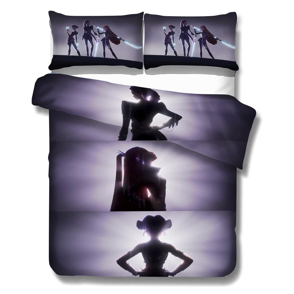Kpop Hexe Jagd Mädchengruppe Bettbezug Set Idol Rumi Bettwäsche Set Thema Schlafzimmer Dekoration Für Mädchen Weihnachtsgeschenke