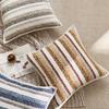 Luxury 3D Striped Jacquard Pillow Cover 45x45cm Soft Textured Cushion Case for Sofa Living Room Villa Home Decoration