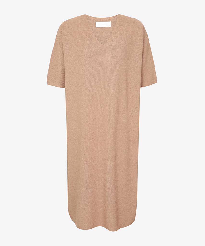 Sekeonseukin Air Knit 2-Ply Half Sleeve Loose Fit Dress