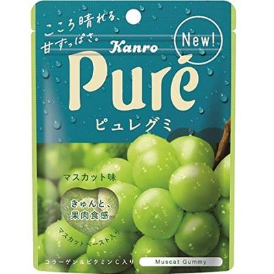 Sáček Kanro Pure Gummy Muscat 56g×12 (6×2)