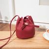 Tide Mini Bucket Women's Bag Fashion Casual Lychee Pattern Crossbody Shoulder Bag