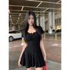 Summer New Pure Desire Style Spice Girl Small Man Shows High Waist Slim Elastic Women's New Dress