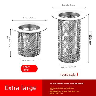 Stainless Steel Floor Drain Hair Filter Universal for Bathroom Sink, Anti-Clogging for Bathroom Drain, Toilet, Bathtub, Washbasin