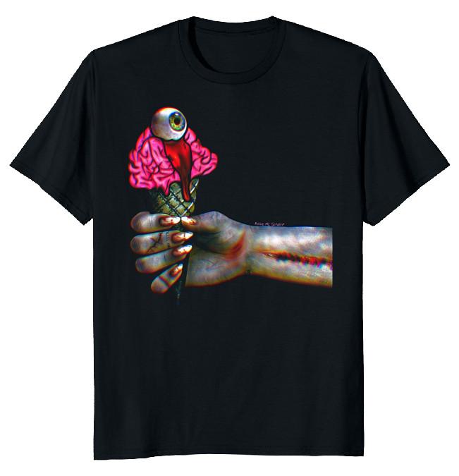 NEW LIMITED Zombie Holding Ice Cream Funny Novelty Tee XL