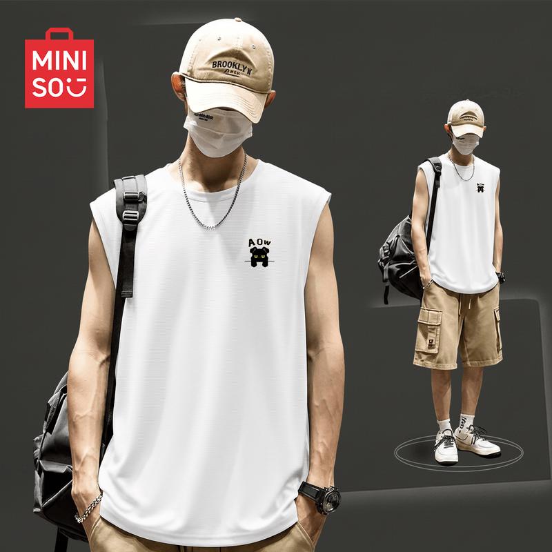 MINISO Men s Casual Quick-Dry Sleeveless T-Shirt M