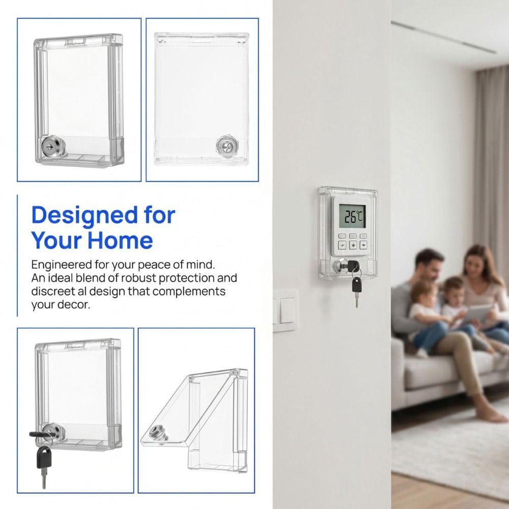 Childproof Child Safety Cover Lockable Light Switch Plate Covers NEW Wall Switch Guard Home