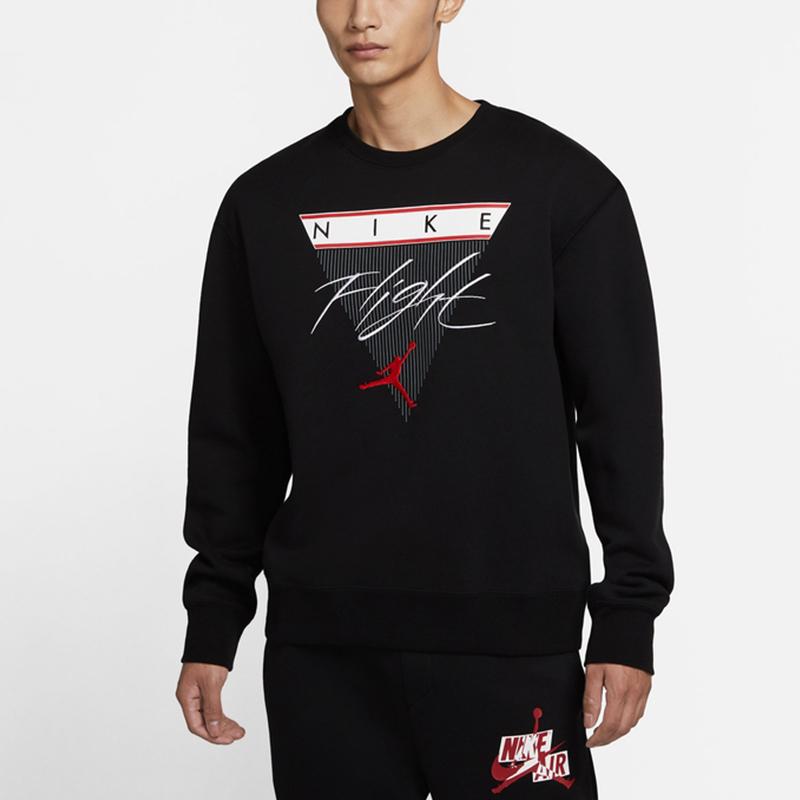 Jordan Flight Fleece-Lined Warm Pullover Sport Sweatshirt Men Tops Black CZ8265-010