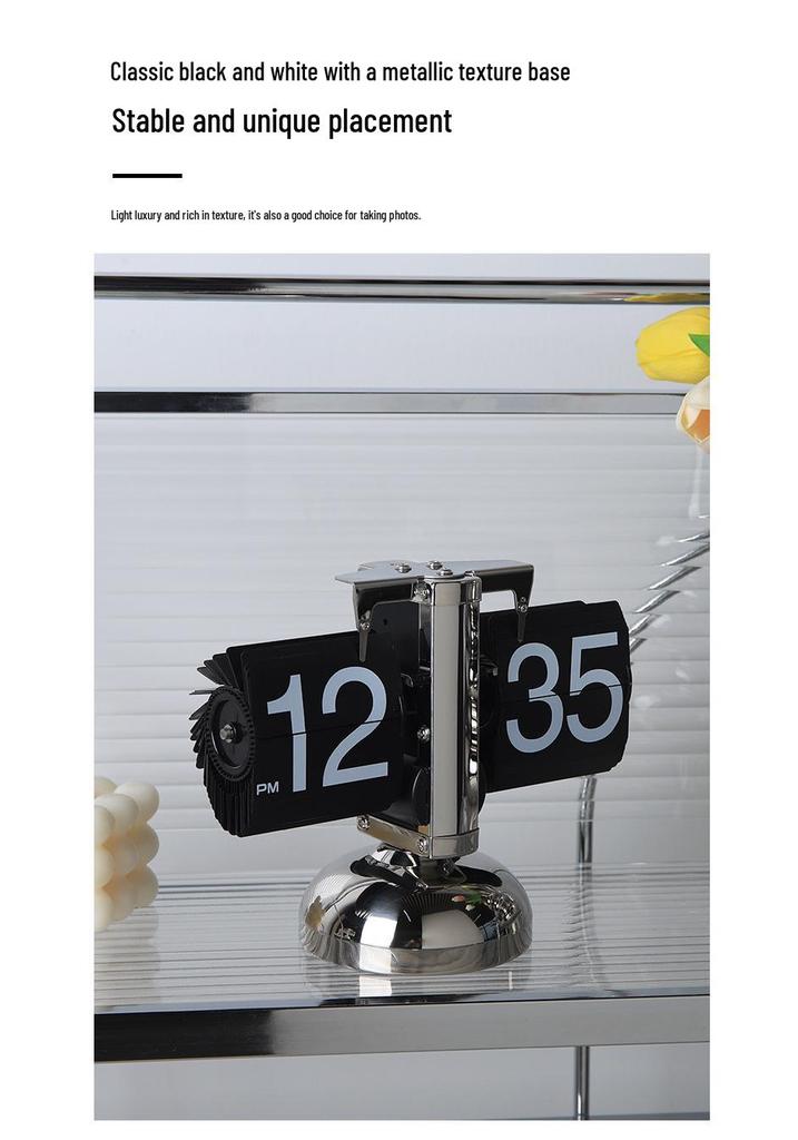 Mechanical Desk Clock: Automatic Page-Turner for Home Decoration
